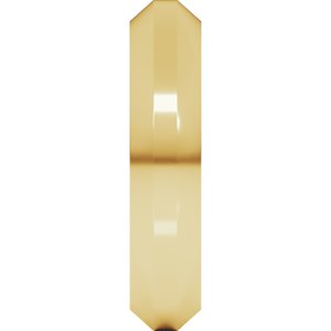 18K Yellow Or White Or Rose Gold Trapezoid Flat Band