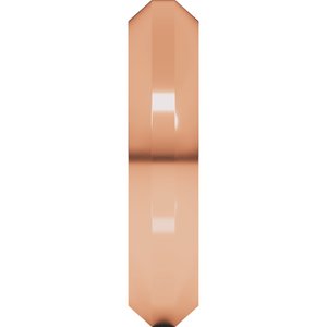 14K Yellow Or White Or Rose Gold Trapezoid Flat Band
