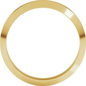 10K Yellow Or White Or Rose Gold Trapezoid Flat Band