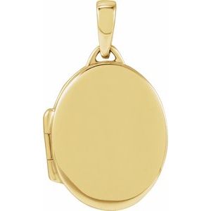 14K Yellow Gold 24 X 13.75 Mm Polished Oval Locket