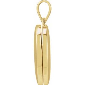 14K Yellow Gold 24 X 13.75 Mm Polished Oval Locket