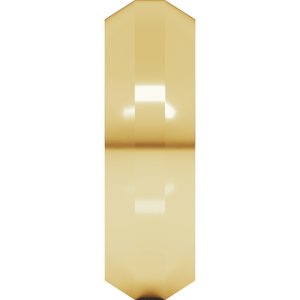 14K Yellow Or White Or Rose Gold Trapezoid Flat Band