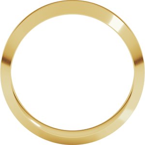 10K Yellow Or White Or Rose Gold Trapezoid Flat Band