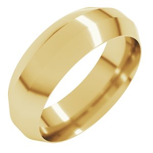 18K Yellow Or White Or Rose Gold Trapezoid Flat Band