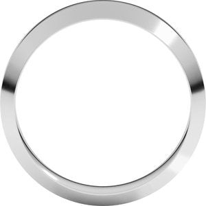 14K White Gold 6 Mm Trapezoid Wedding Band Size 10