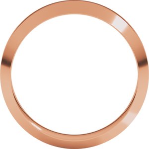10K Yellow Or White Or Rose Gold Trapezoid Flat Band