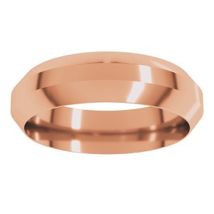 18K Yellow Or White Or Rose Gold Trapezoid Flat Band