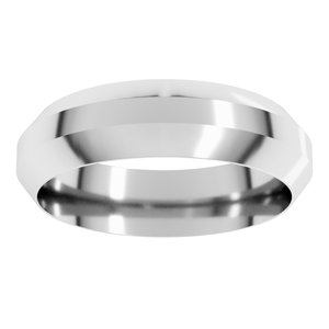 10K Yellow Or White Or Rose Gold Trapezoid Flat Band