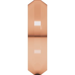 10K Yellow Or White Or Rose Gold Trapezoid Flat Band