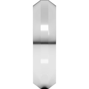 14K X1 White Gold Trapezoid Flat Band