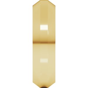 10K Yellow Or White Or Rose Gold Trapezoid Flat Band