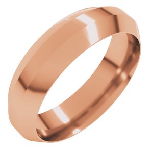 14K Yellow Or White Or Rose Gold Trapezoid Flat Band