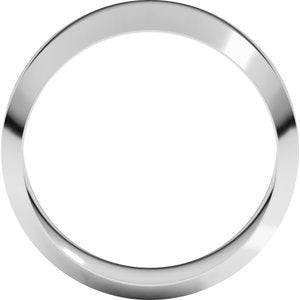 14K X1 White Gold Trapezoid Flat Band