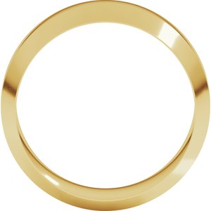 18K Yellow Or White Or Rose Gold Trapezoid Flat Band