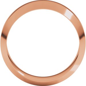 10K Yellow Or White Or Rose Gold Trapezoid Flat Band
