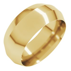 14K Yellow Or White Or Rose Gold Trapezoid Flat Band