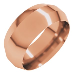18K Yellow Or White Or Rose Gold Trapezoid Flat Band