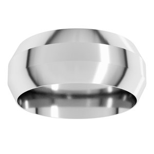 18K Yellow Or White Or Rose Gold Trapezoid Flat Band