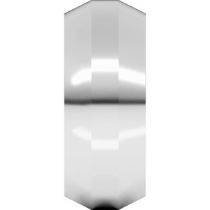 14K X1 White Gold Trapezoid Flat Band
