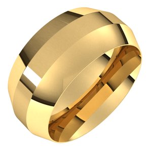 18K Yellow Or White Or Rose Gold Trapezoid Flat Band