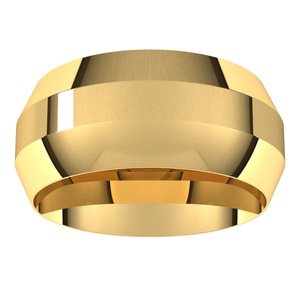 18K Yellow Or White Or Rose Gold Trapezoid Flat Band