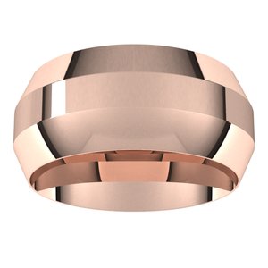 10K Yellow Or White Or Rose Gold Trapezoid Flat Band