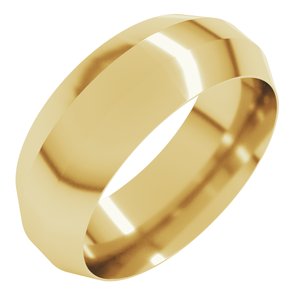 18K Yellow Or White Or Rose Gold Trapezoid Flat Band