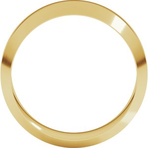 18K Yellow Or White Or Rose Gold Trapezoid Flat Band