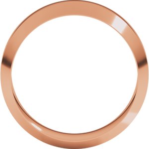 14K Yellow Or White Or Rose Gold Trapezoid Flat Band