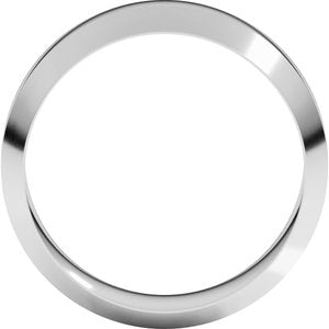 14K X1 White Gold Trapezoid Flat Band