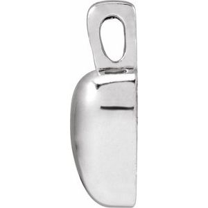 14K White Gold 15.25 X 10.25 Mm Polished Heart Pendant