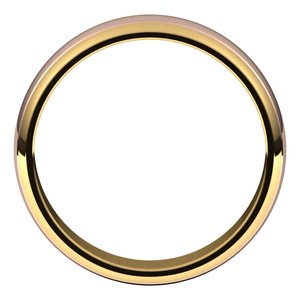 14K Yellow Or White Or Rose Gold Stepped Beveled-Edge Inlay Half Round Band