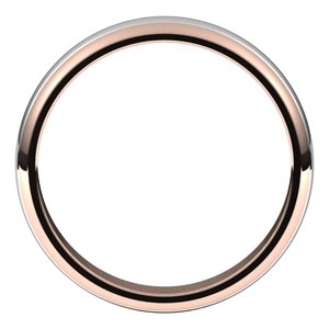14K Yellow Or White Or Rose Gold Stepped Beveled-Edge Inlay Half Round Band
