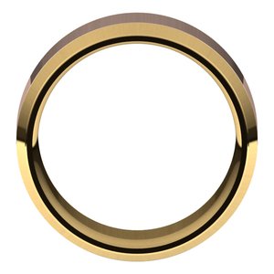 14K Yellow Or White Or Rose Gold Stepped Beveled-Edge Inlay Comfort-Fit Flat Band