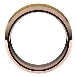 14K Yellow Or White Or Rose Gold Stepped Beveled-Edge Inlay Comfort-Fit Flat Band
