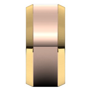 14K Yellow Or White Or Rose Gold Stepped Beveled-Edge Inlay Comfort-Fit Flat Band