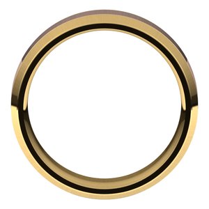 14K Yellow Or White Or Rose Gold Stepped Beveled-Edge Inlay Comfort-Fit Flat Band