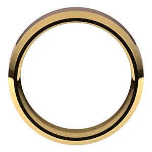 14K Yellow Or White Or Rose Gold Stepped Beveled-Edge Inlay Comfort-Fit Flat Band