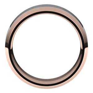 14K Yellow Or White Or Rose Gold Stepped Beveled-Edge Inlay Comfort-Fit Flat Band