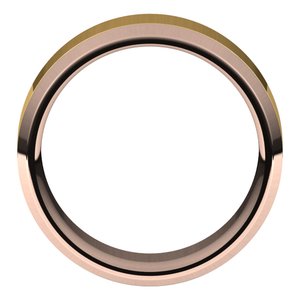 14K Yellow Or White Or Rose Gold Stepped Beveled-Edge Inlay Comfort-Fit Flat Band