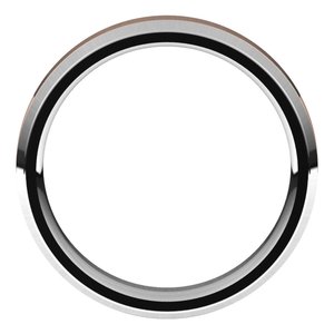 14K Yellow Or White Or Rose Gold Stepped Beveled-Edge Inlay Comfort-Fit Flat Band