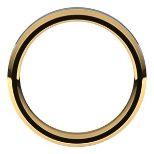 14K Yellow Or White Or Rose Gold Stepped Beveled-Edge Inlay Comfort-Fit Flat Band