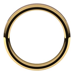 14K Yellow Or White Or Rose Gold Stepped Beveled-Edge Inlay Comfort-Fit Flat Band