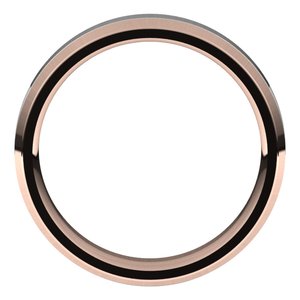14K Rose/White Or Yellow/White Gold 5 mm Beveled Edge Comfort-Fit Flat Band Band