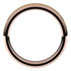 14K Yellow Or White Or Rose Gold Stepped Beveled-Edge Inlay Comfort-Fit Flat Band