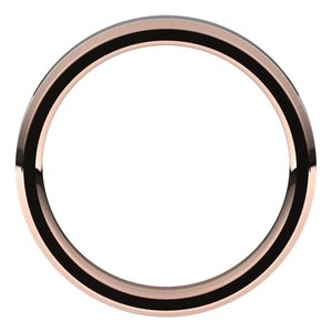 14K Yellow Or White Or Rose Gold Stepped Beveled-Edge Inlay Comfort-Fit Flat Band