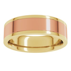 14K Yellow Or White Or Rose Gold Comfort-Fit Flat Band