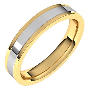 14K Yellow Or White Or Rose Gold Comfort-Fit Flat Band