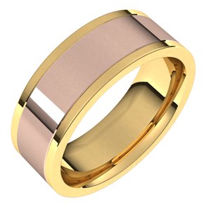 14K Yellow Or White Or Rose Gold Comfort-Fit Flat Band