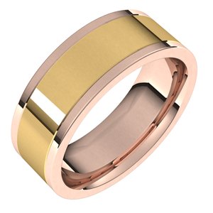 14K Yellow Or White Or Rose Gold Comfort-Fit Flat Band